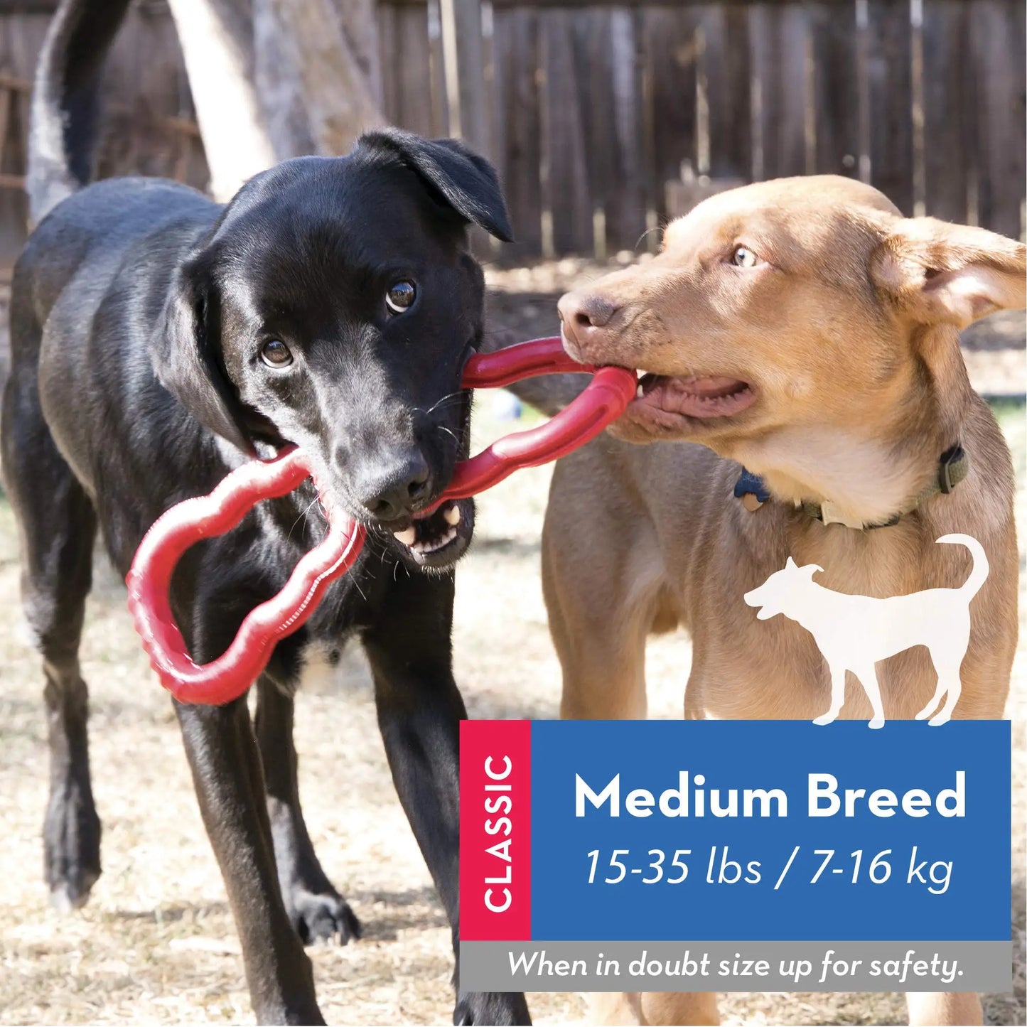 KONG Tug Toy Gentle Natural Rubber