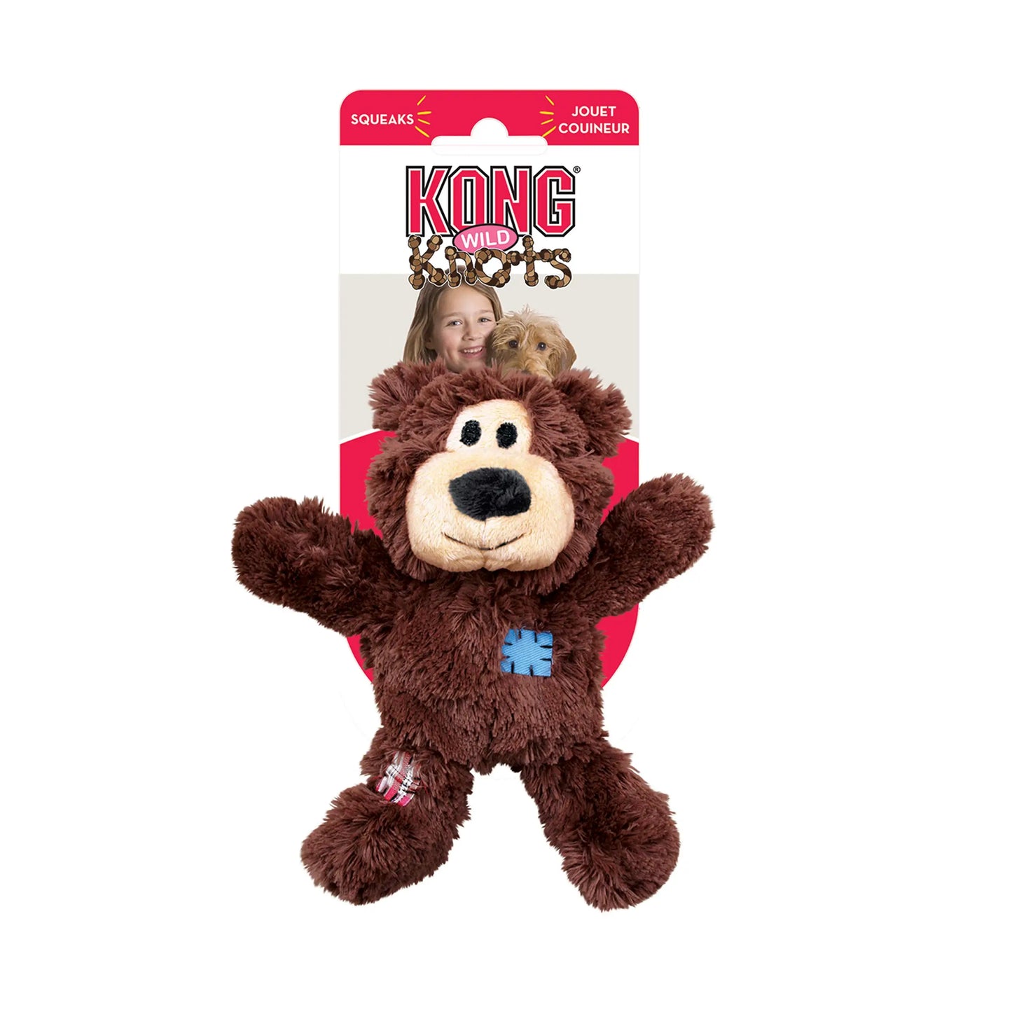 KONG - Wild Knots Bear - Internal Knotted Ropes and Minimal Stuffing for Less Mess