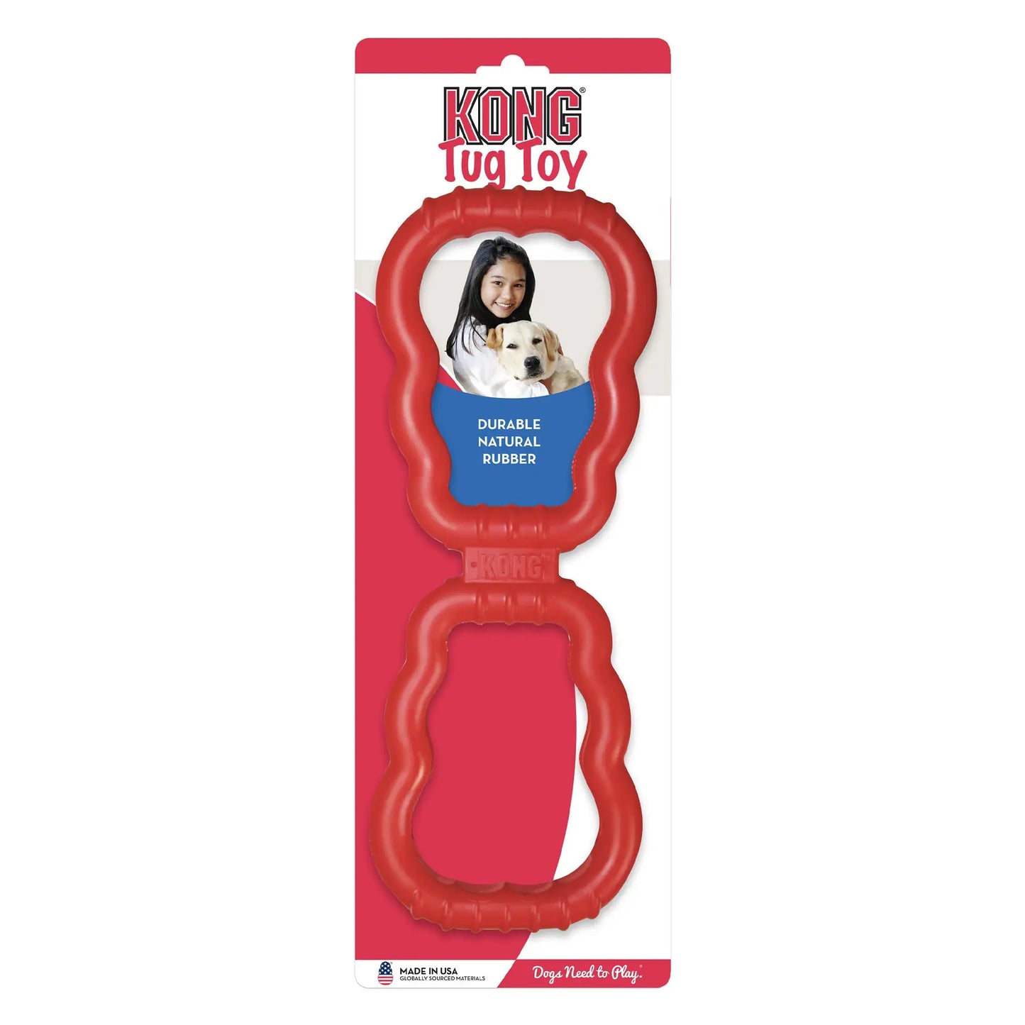 KONG Tug Toy Gentle Natural Rubber