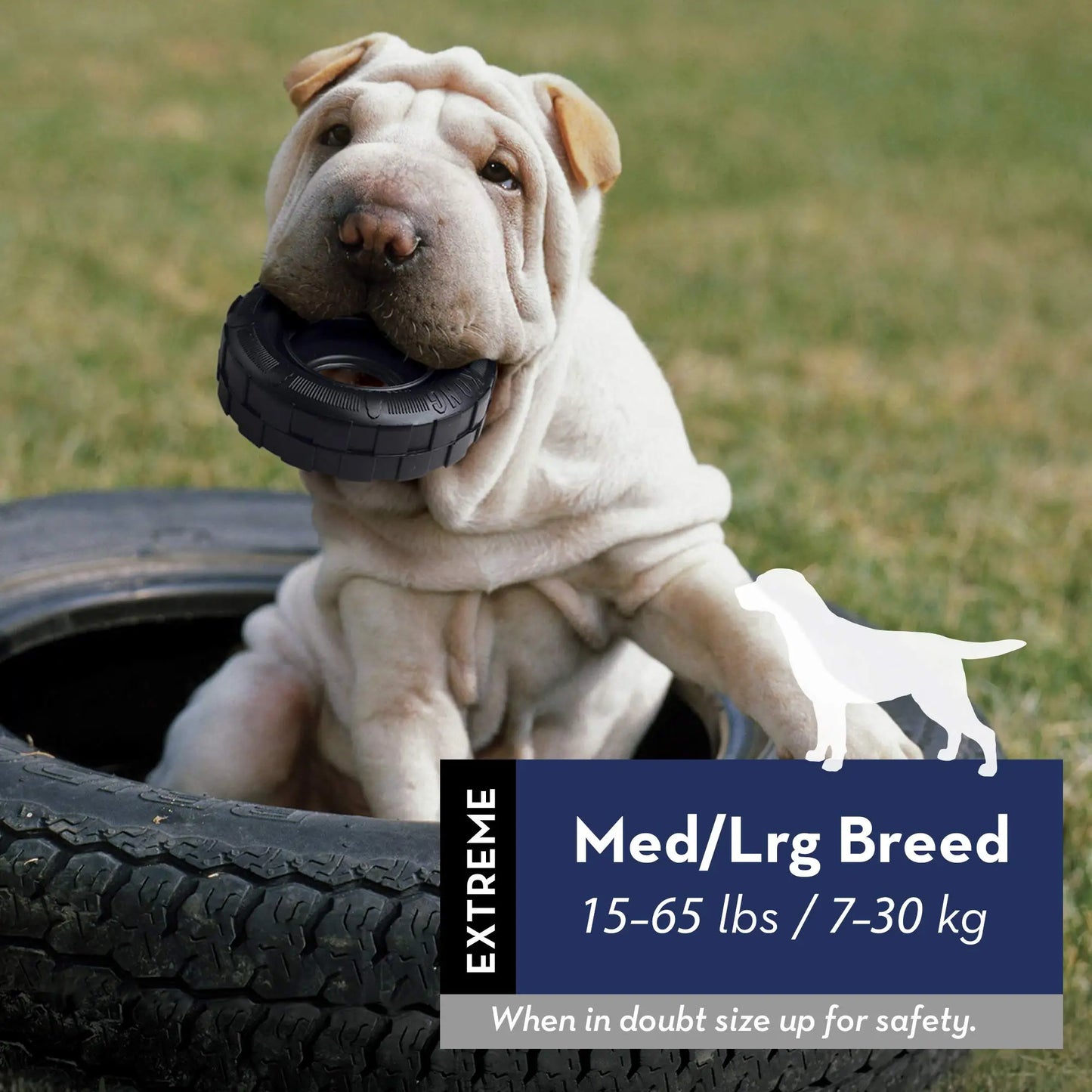 KONG - Tires - Durable Rubber Chew Toy and Treat Dispenser for Power Chewers