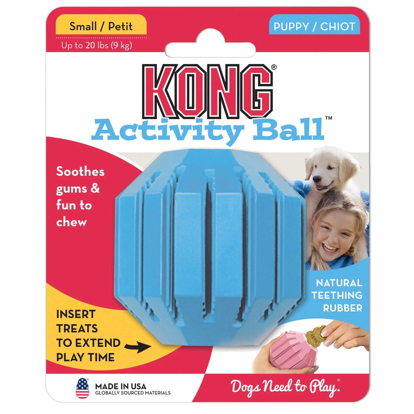 KONG - Teething Puppy Activity Ball Treat Dispenser