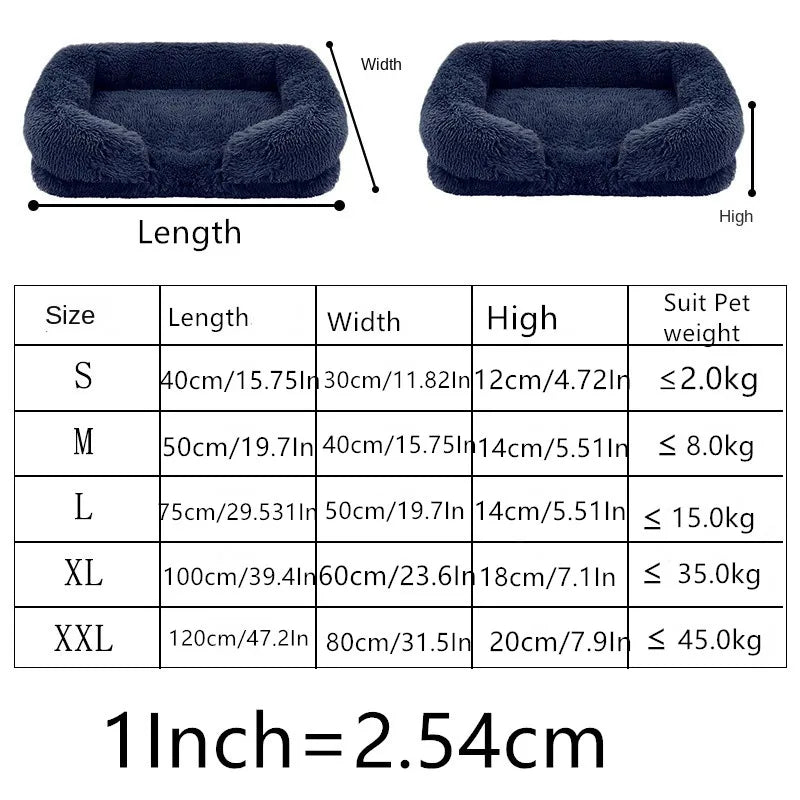 Rectangular Washable Large Dog Bed