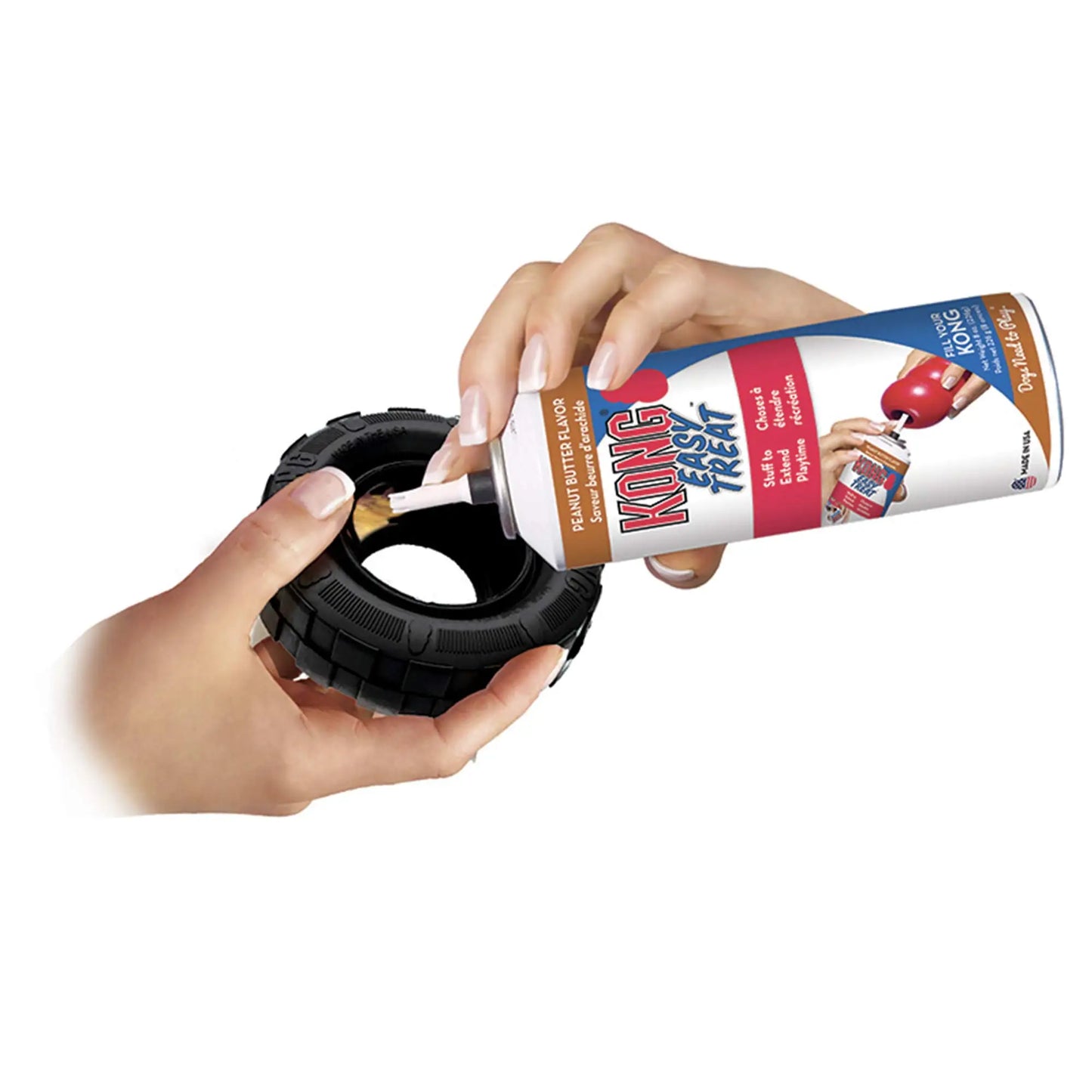 KONG - Tires - Durable Rubber Chew Toy and Treat Dispenser for Power Chewers