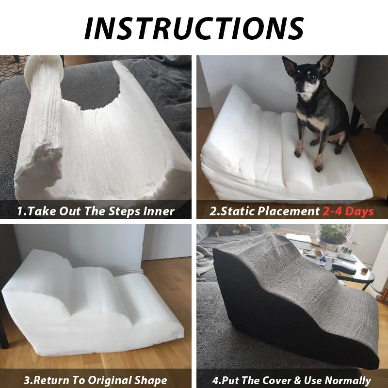 Memory Foam Dog Sofa Stairs