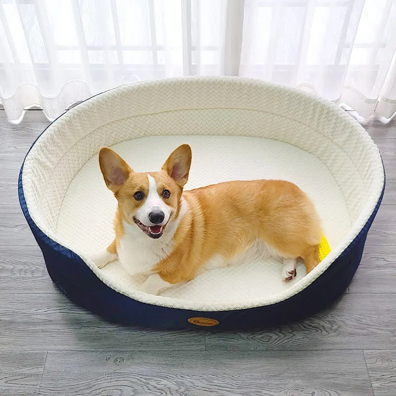 Soft Fleece Oval Dog Bed