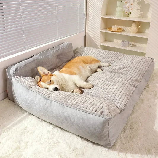 Soft and Cozy Plush Fleece Dog Bed
