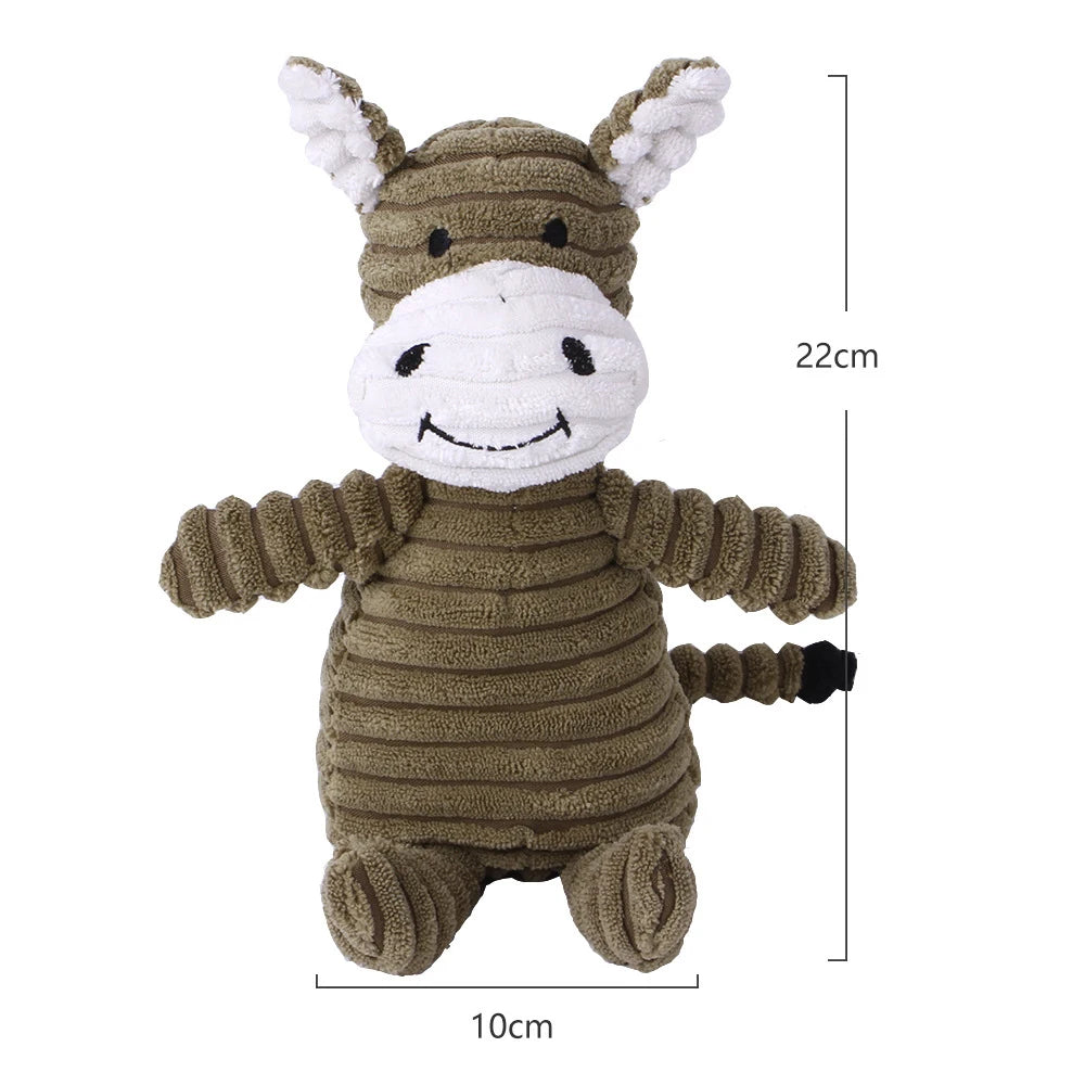 Plush Dog Toy Animal Stuffies with Squeekies