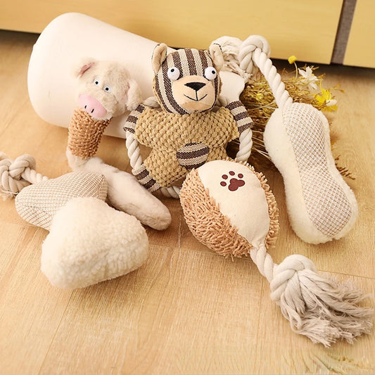 Canvas Neutral Colour Dog Toys