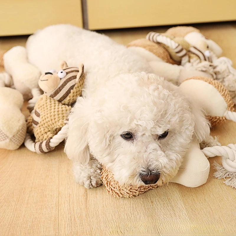 Canvas Neutral Colour Dog Toys