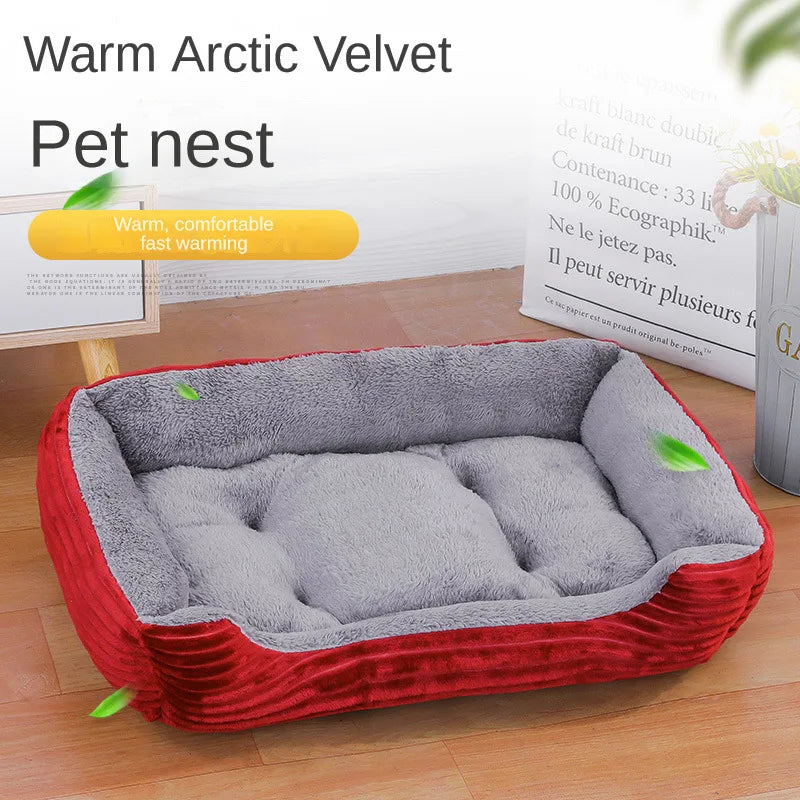 Soft Square Basket Bed for Dogs