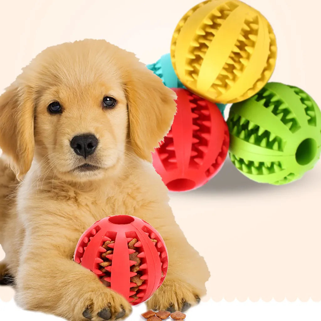 Durable Cotton Rope Rubber Ball for Fetch and Mental Stimulation