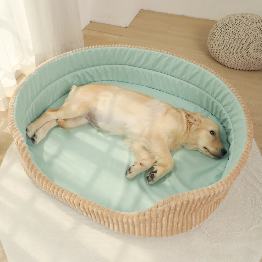 Soft Fleece Oval Dog Bed