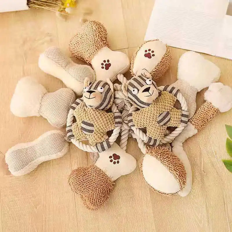 Canvas Neutral Colour Dog Toys