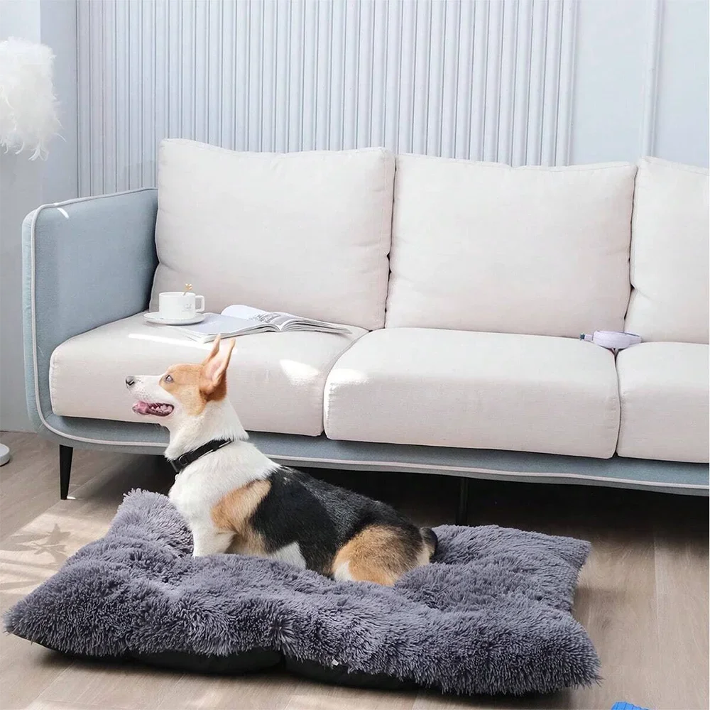 Large Plush Dog Mattress Bed