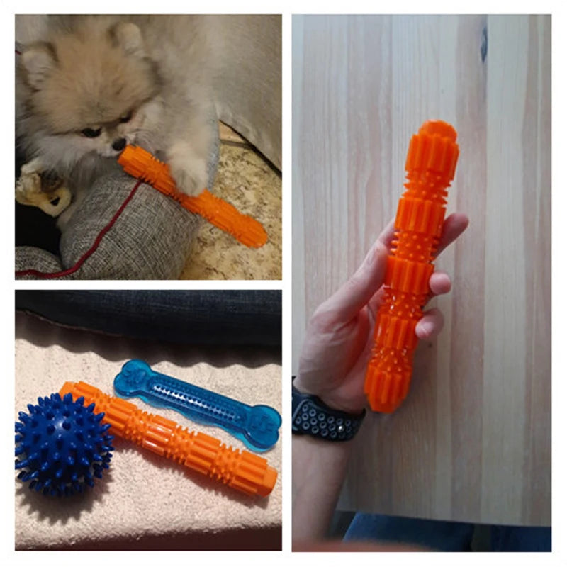 Interactive Rubber Chew Toy for Small to Medium Dogs